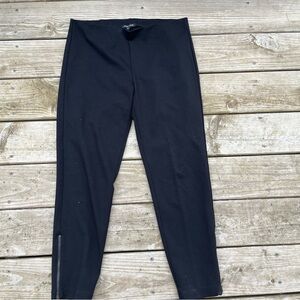 Eileen fisher stretch pointe Ankle Zip pull on dress pants Black Medium ankle
